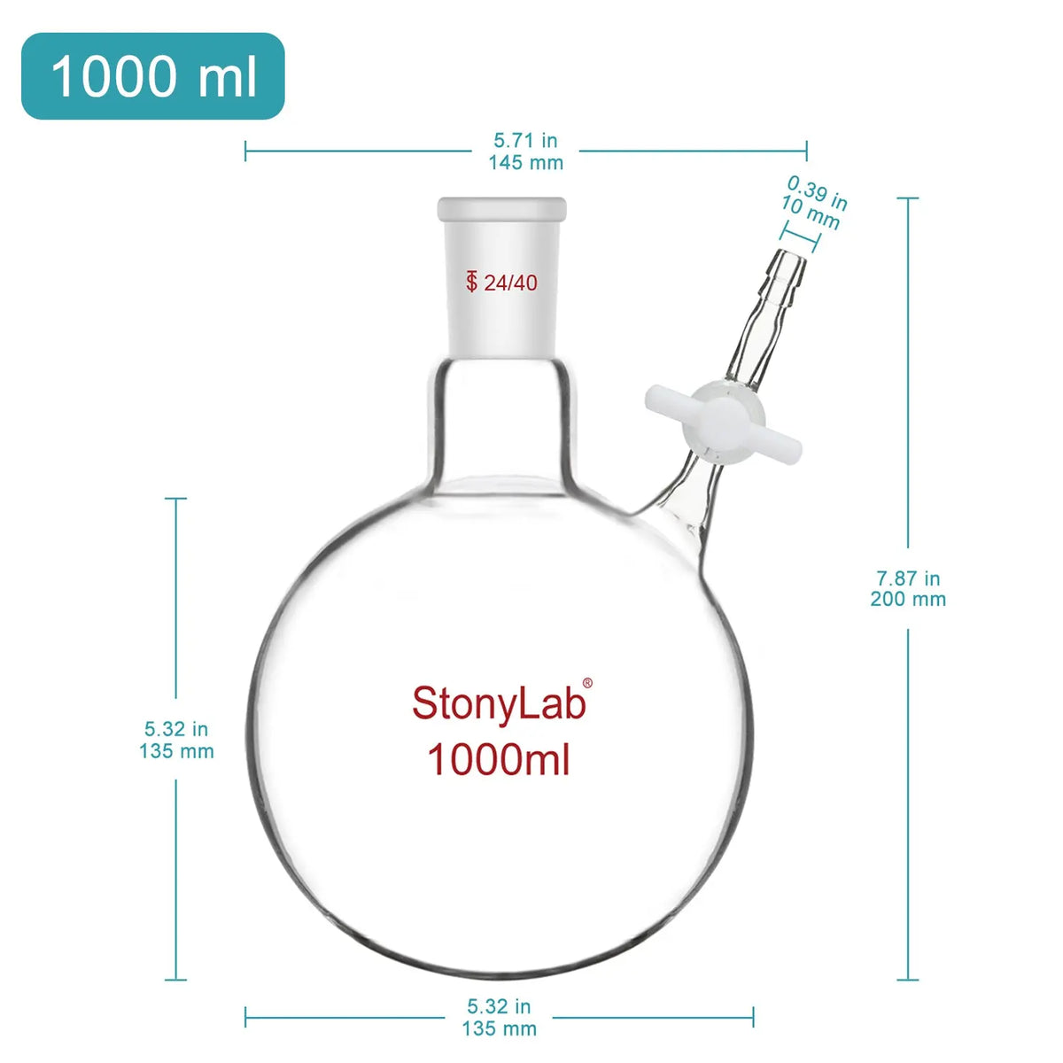 Single Module Flask Single-Neck Reaction Flask - StonyLab