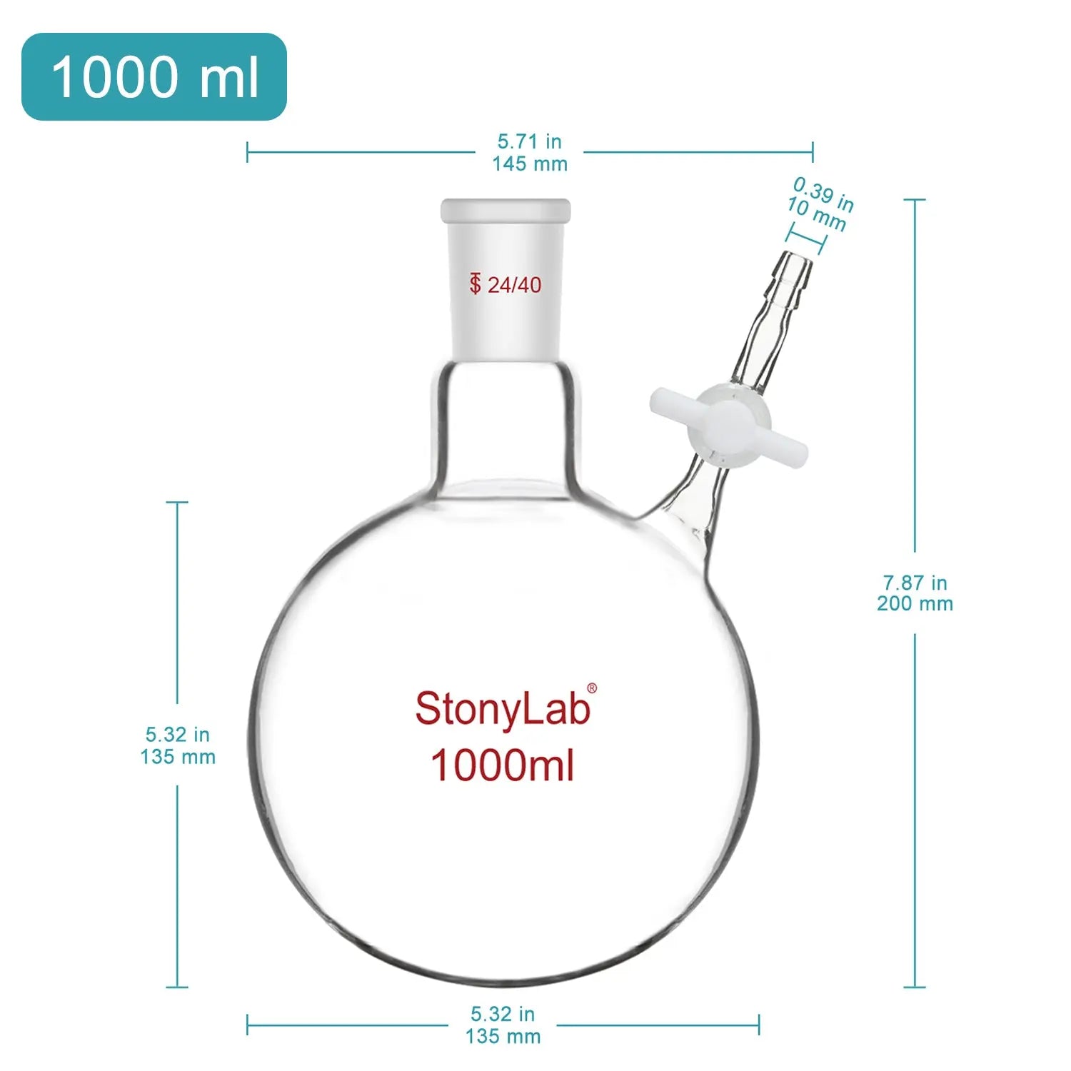 Single-Neck Reaction Flask, 50-1000ml Flasks - Round Bottom