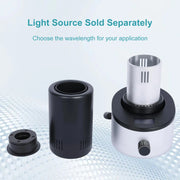 Single-position photoreactor with interchangeable light source, 250–360 nm UV or 365–950 nm Visible-NIR StonyLab