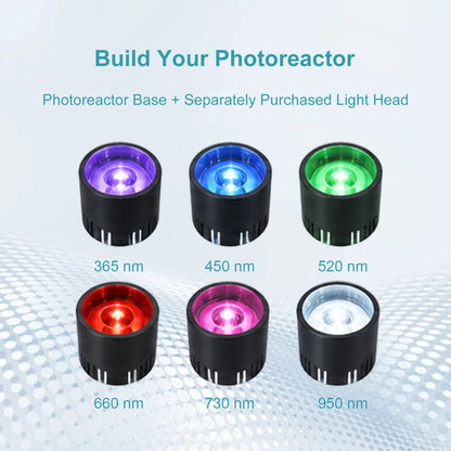 Single-position photoreactor with interchangeable light source, 250–360 nm UV or 365–950 nm Visible-NIR StonyLab