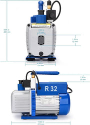 Control panel and digital status display setup of StonyLab Single-Stage Rotary Vane Vacuum Pump
