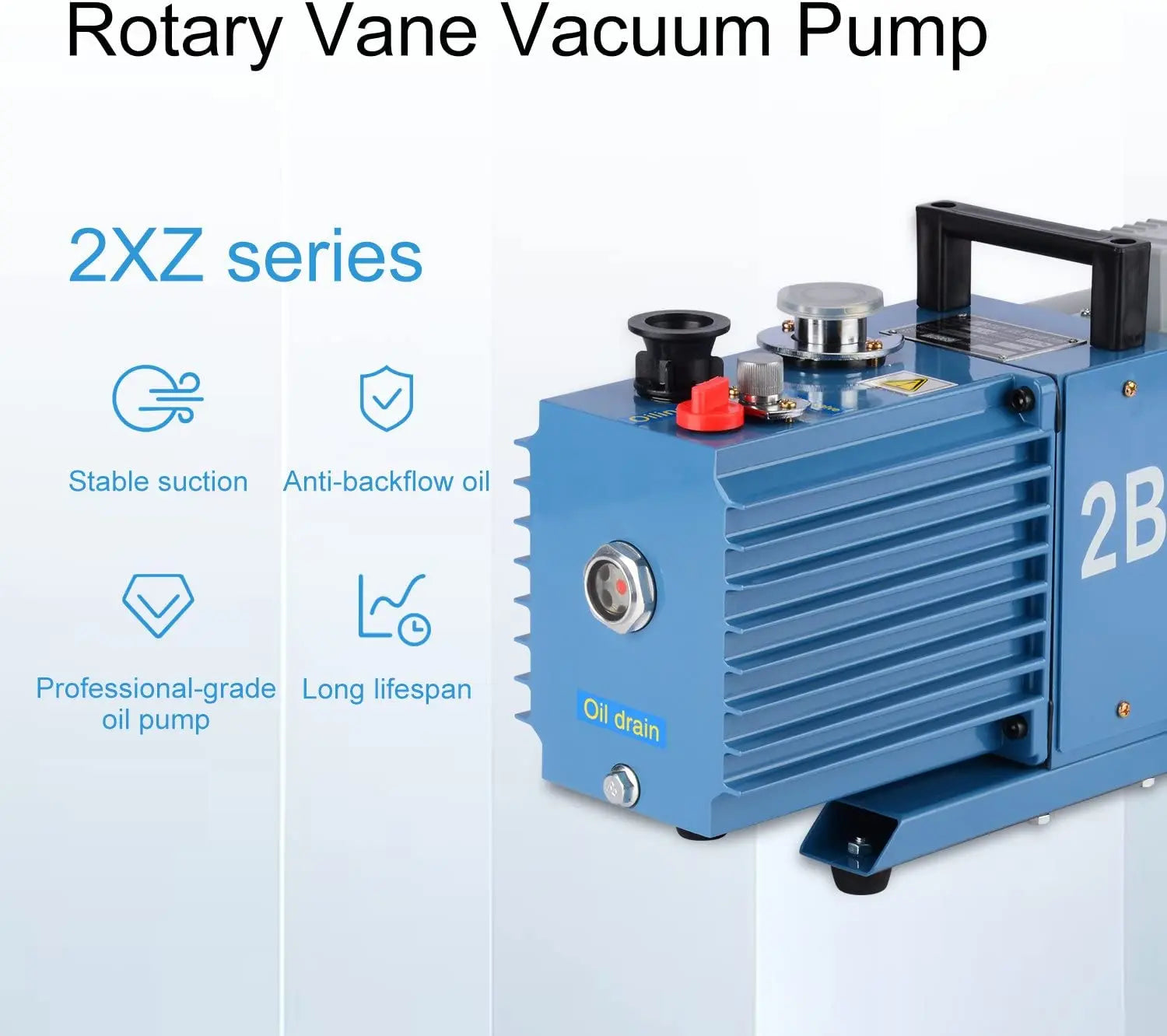Single Stage Rotary Vane Vacuum Pump, Lab One Stage Vacuum Pump for Laboratory Research - StonyLab Pumps 