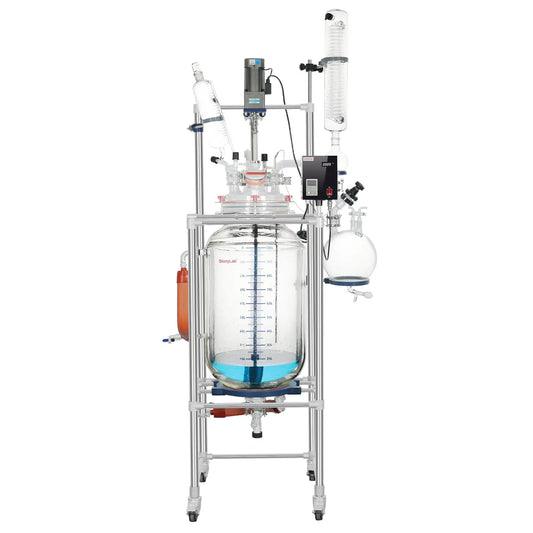 Single or Dual Jacketed Reactor Systems, Glass Reactor 100L Reactors - Glass