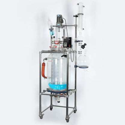 Single or Dual Jacketed Reactor Systems, Glass Reactor 100L Reactors - Glass