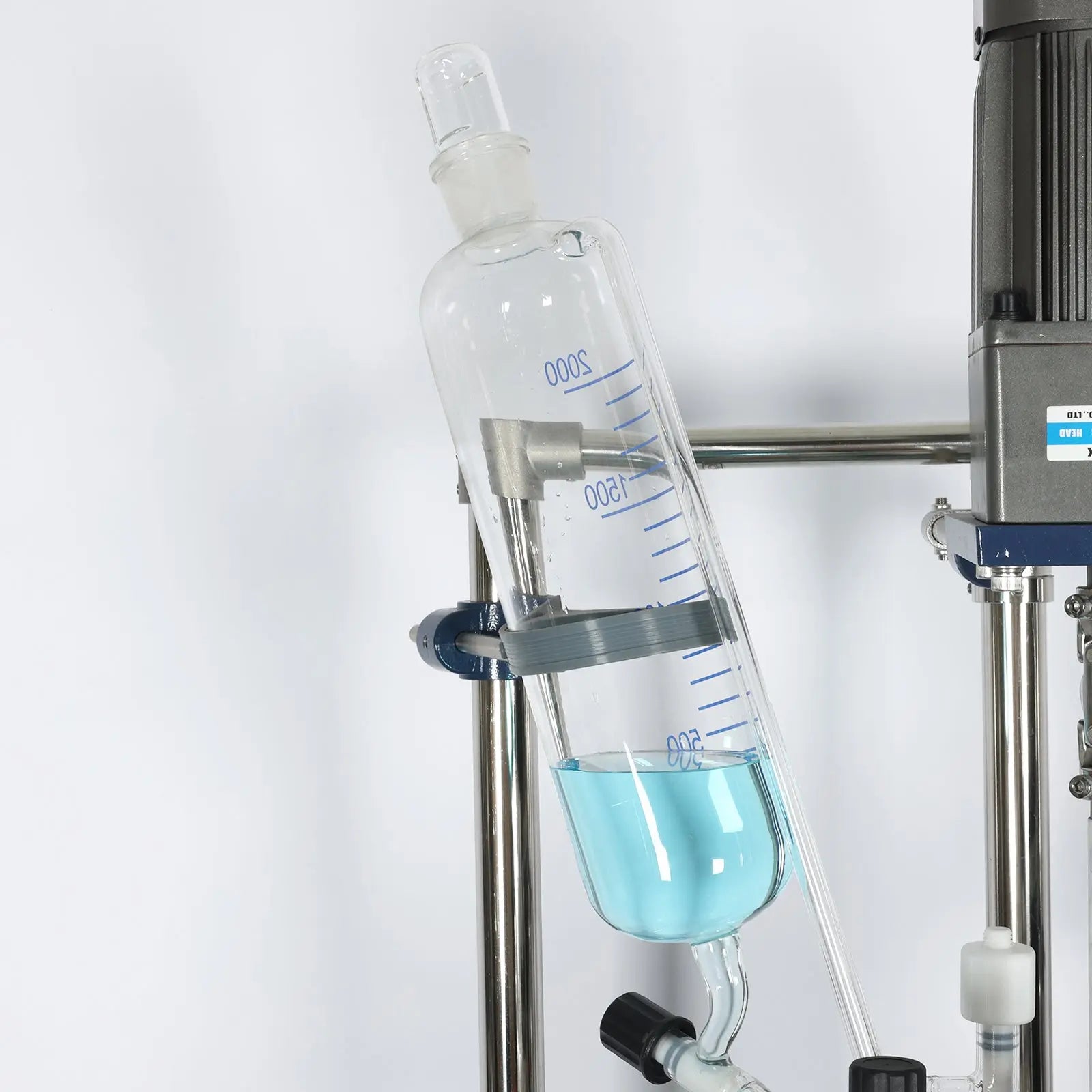 Alternative angle showing underlying build quality of StonyLab 100L Jacketed Glass Reactor System for Pilot Plant and Process Scale-Up