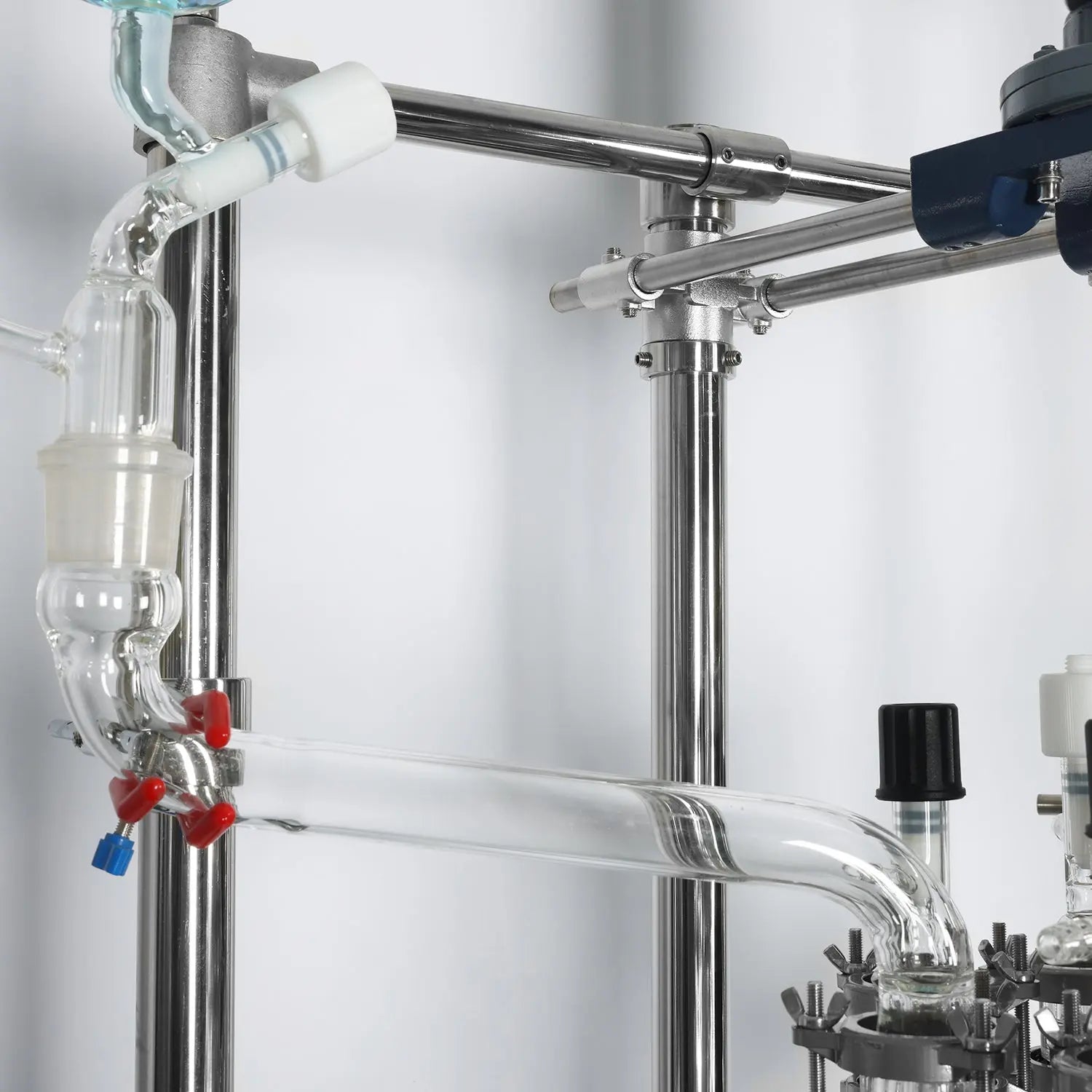 Comprehensive product view and setup components for StonyLab 100L Jacketed Glass Reactor System for Pilot Plant and Process Scale-Up