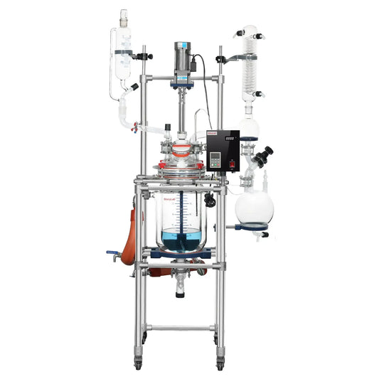 Single or Dual Jacketed Reactor Systems, Glass Reactor 10L Reactors - Glass