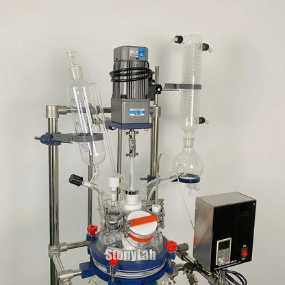 Single or Dual Jacketed Reactor Systems, Glass Reactor 10L - StonyLab Reactors - Glass 