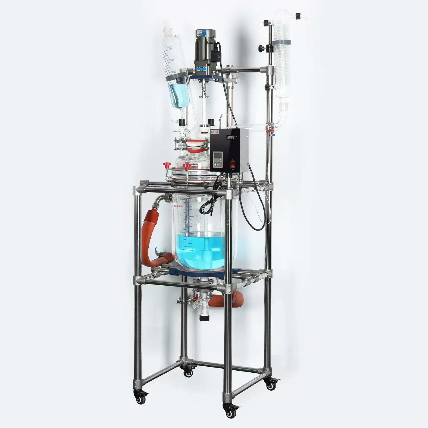 Single or Dual Jacketed Reactor Systems, Glass Reactor 20L Reactors - Glass