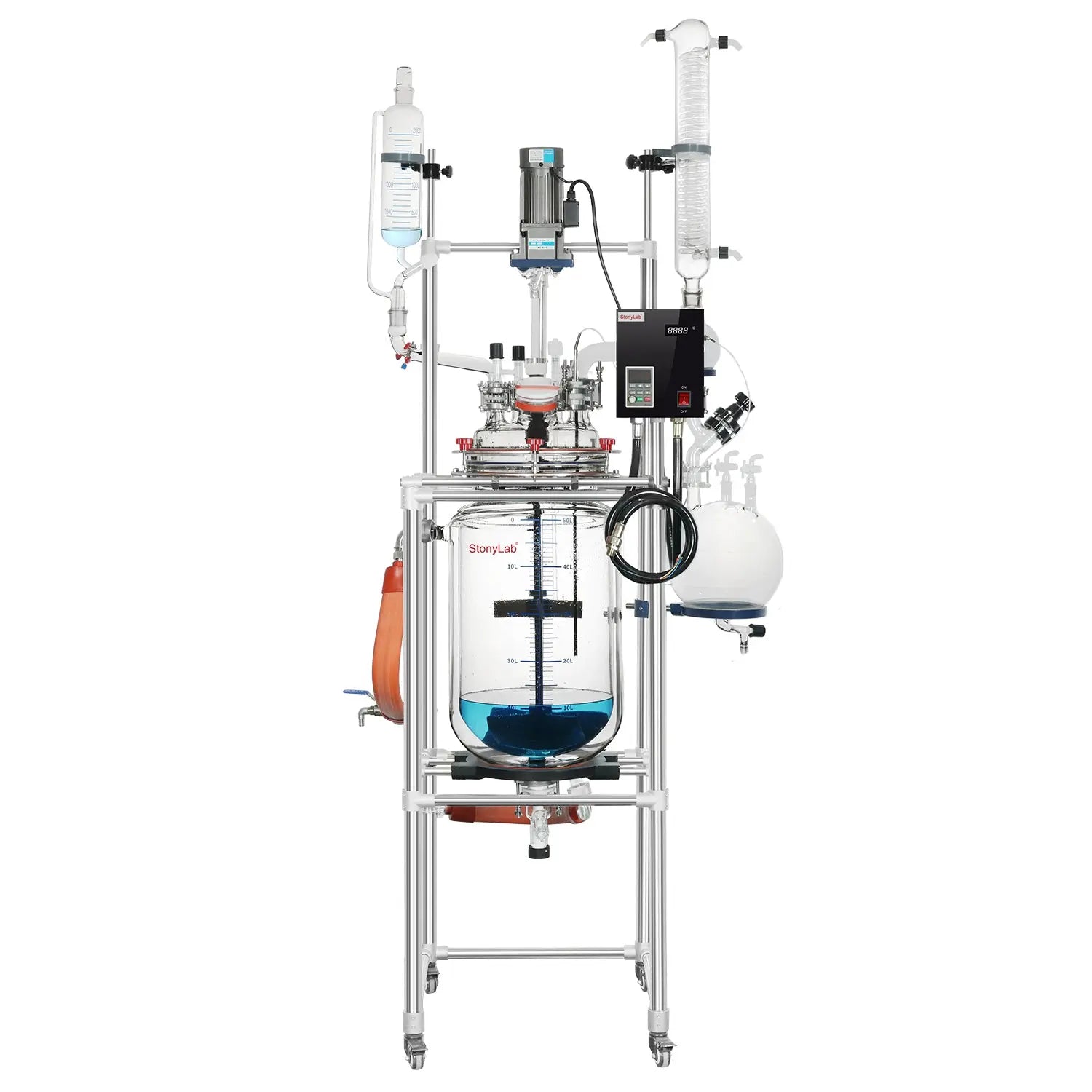 StonyLab 50L Jacketed Glass Reactor System for Pilot Plant and Process Development for professional laboratory applications