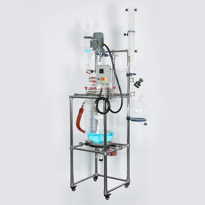 Single or Dual Jacketed Reactor Systems, Glass Reactor 50L Reactors - Glass