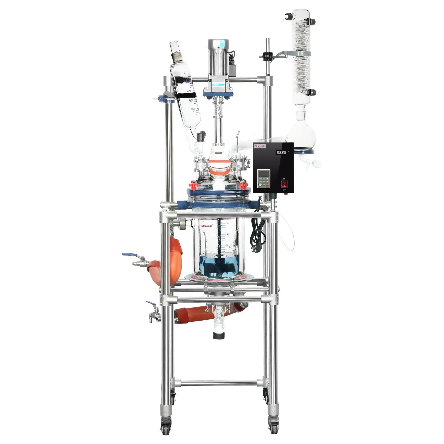 StonyLab 5L Jacketed Glass Reactor System for Laboratory Research and Chemical Synthesis for professional laboratory applications