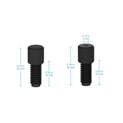 Side view and dimensional layout of the durable StonyLab Small Hole Gas Knob