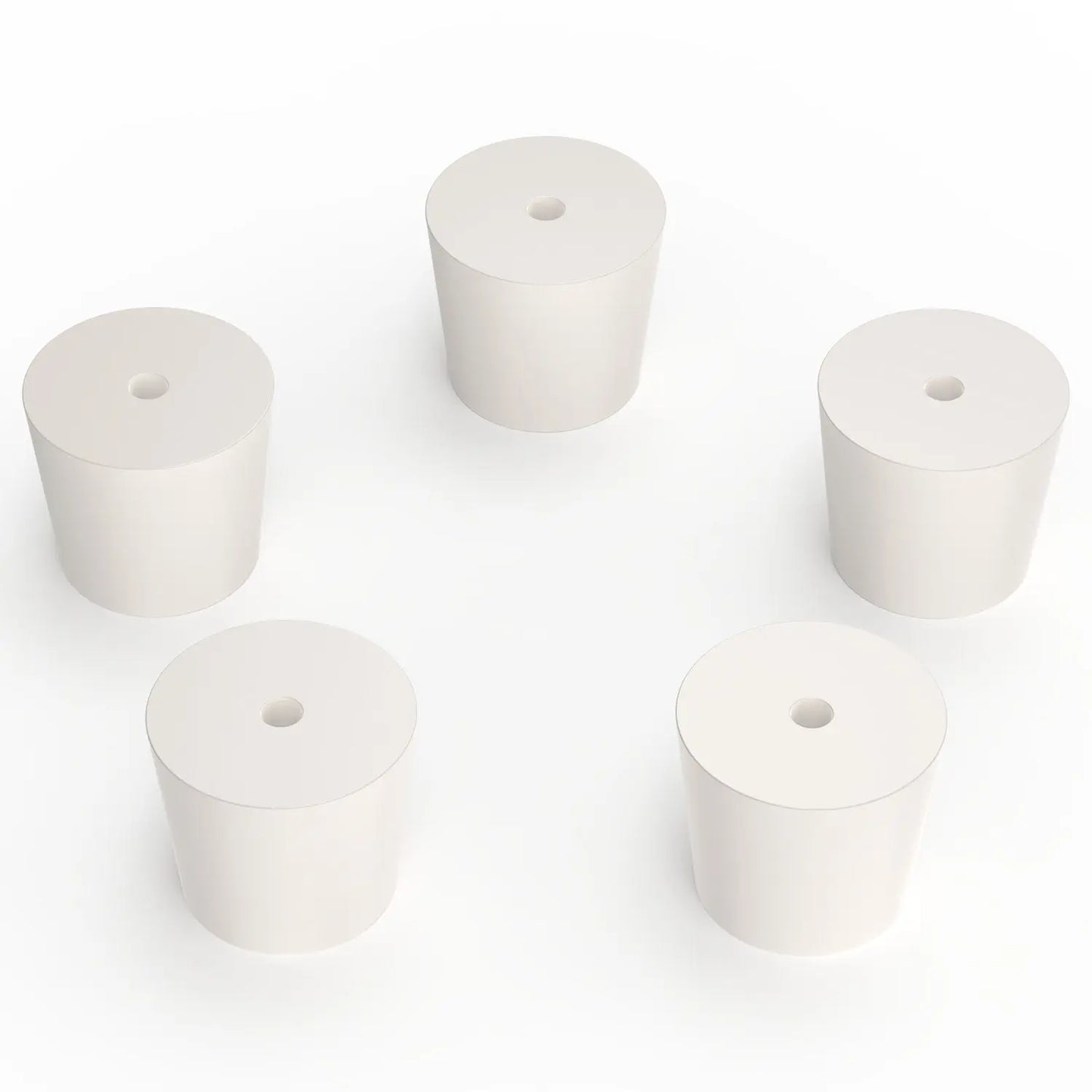 Solid Rubber Stoppers with Single Hole Stoppers