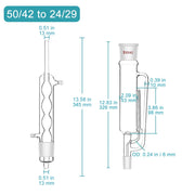 StonyLab Soxhlet Extractor Set heavy duty chemical processing configuration