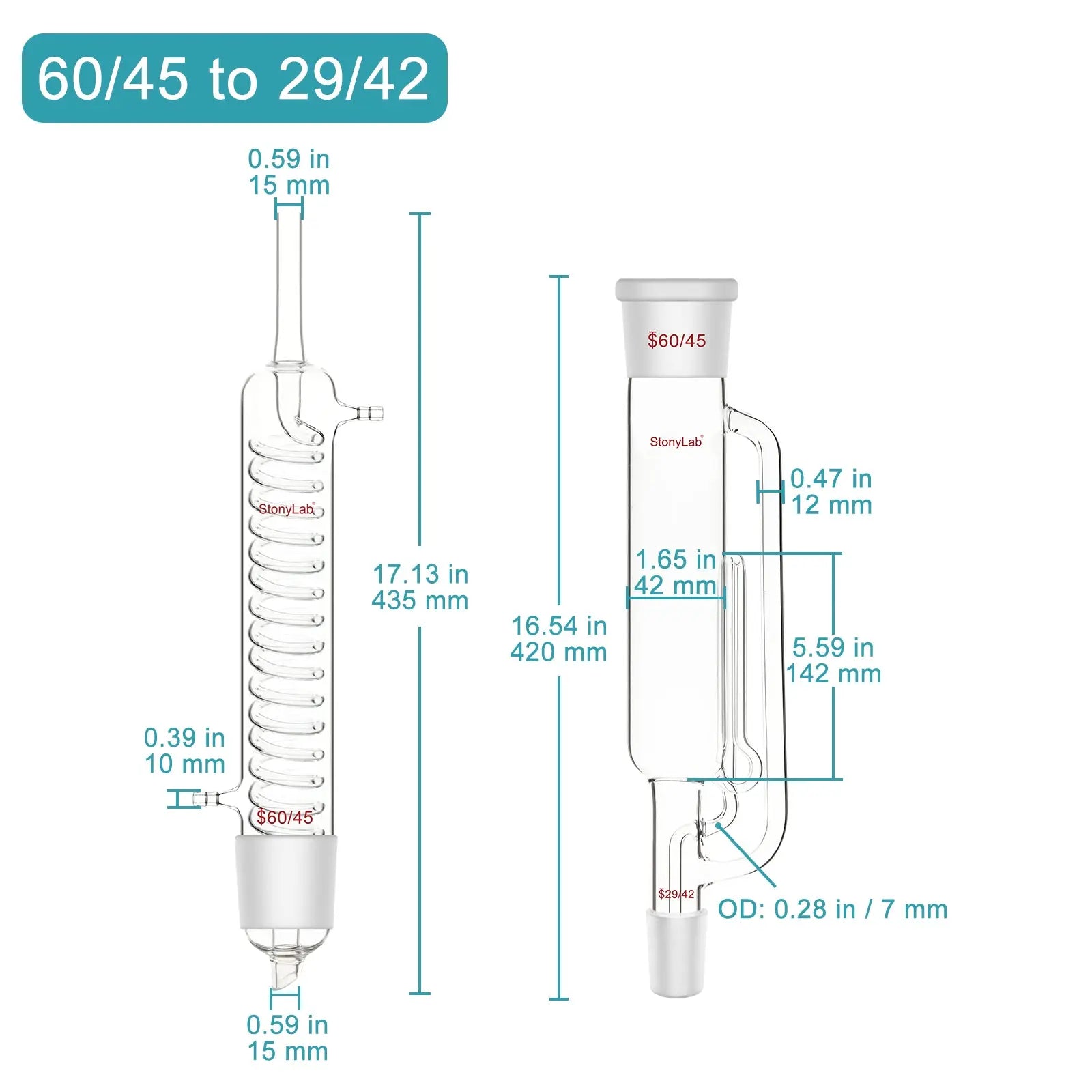 StonyLab Soxhlet Extractor Set heavy duty chemical processing configuration