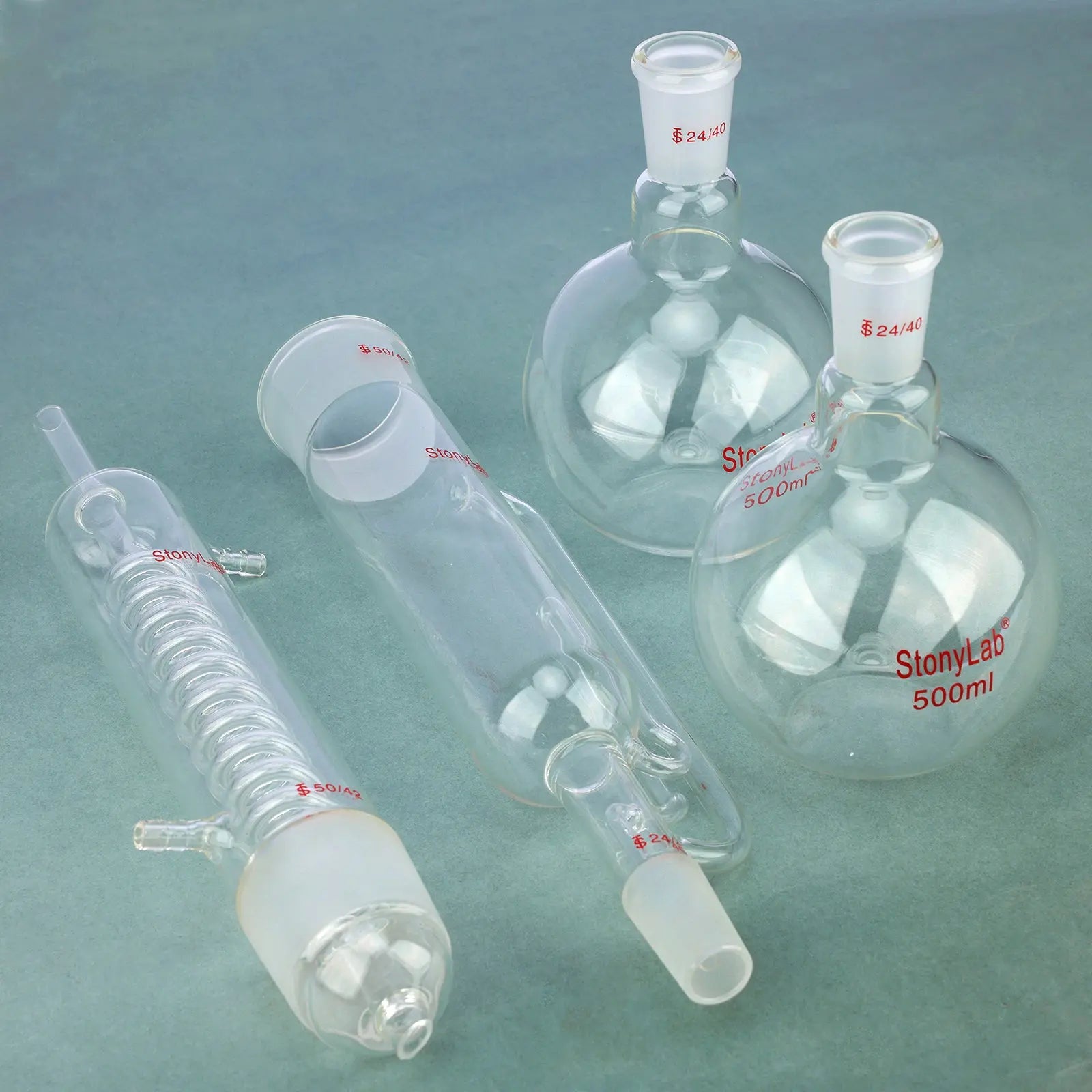 Comprehensive product view and setup components for StonyLab Soxhlet Extractor Set