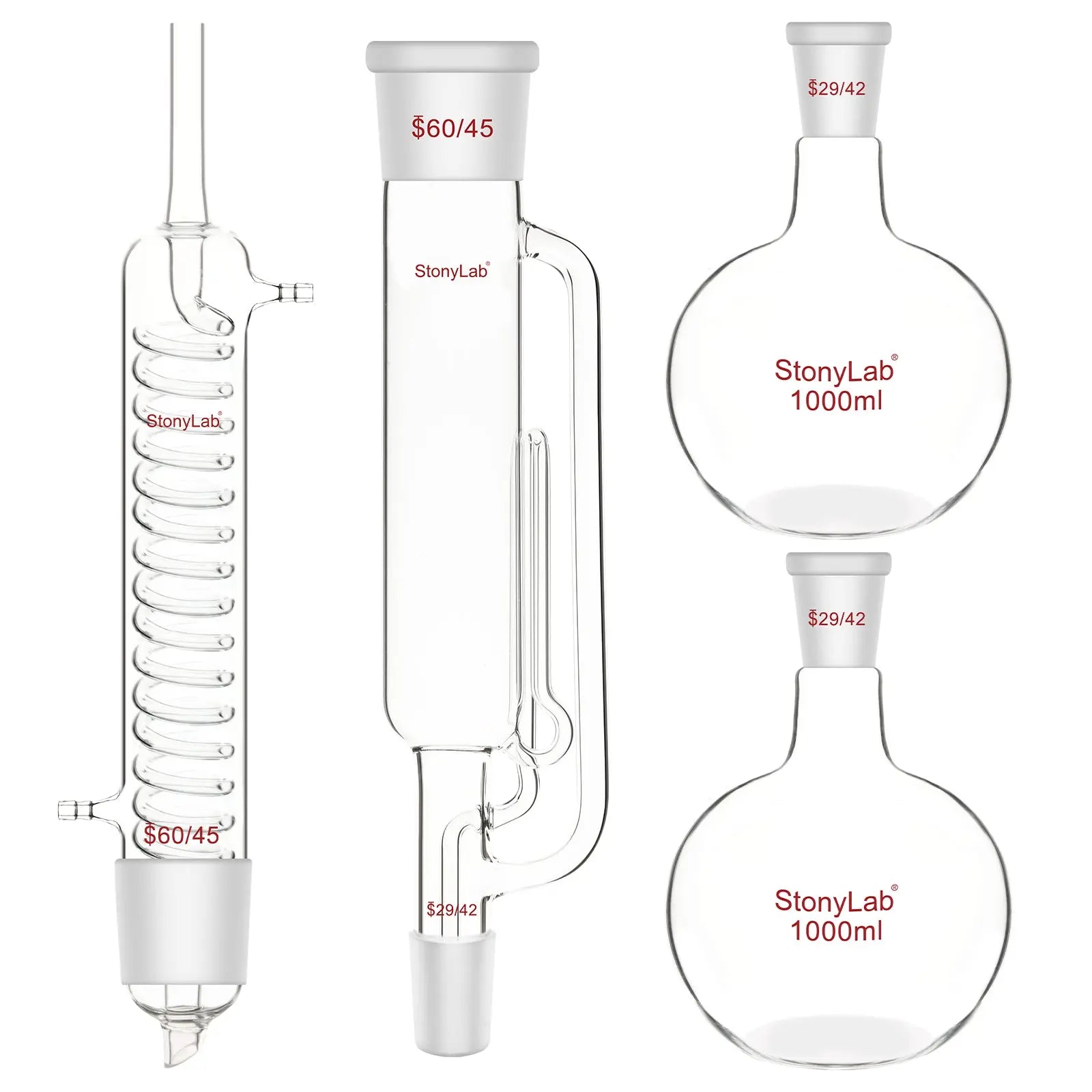 StonyLab Soxhlet Extractor Set for professional laboratory applications