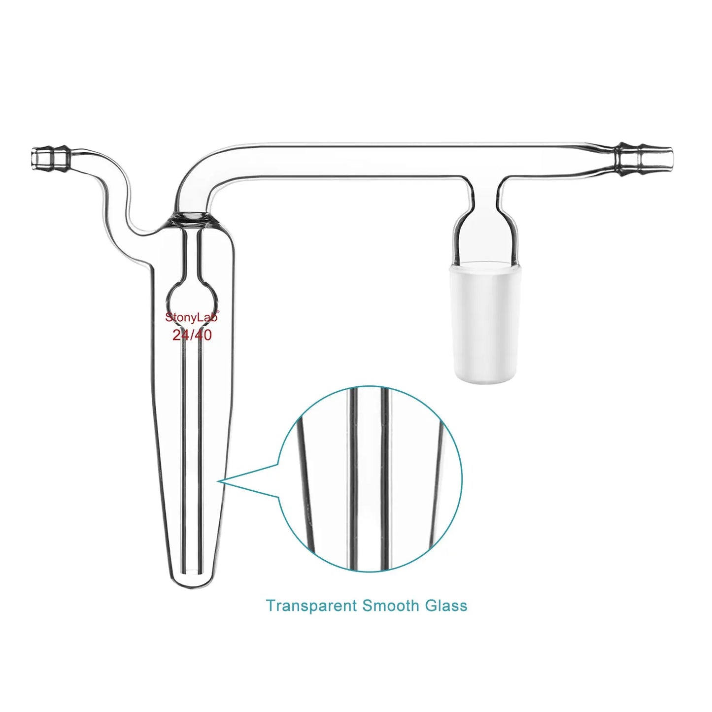 Spherical Oil Bubbler, 24/40 Joint, 10 mm Hose Connection Bottles-Bottle Bubblers