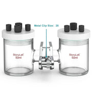 Alternative angle showing underlying build quality of StonyLab Spherical Pinch Clamp