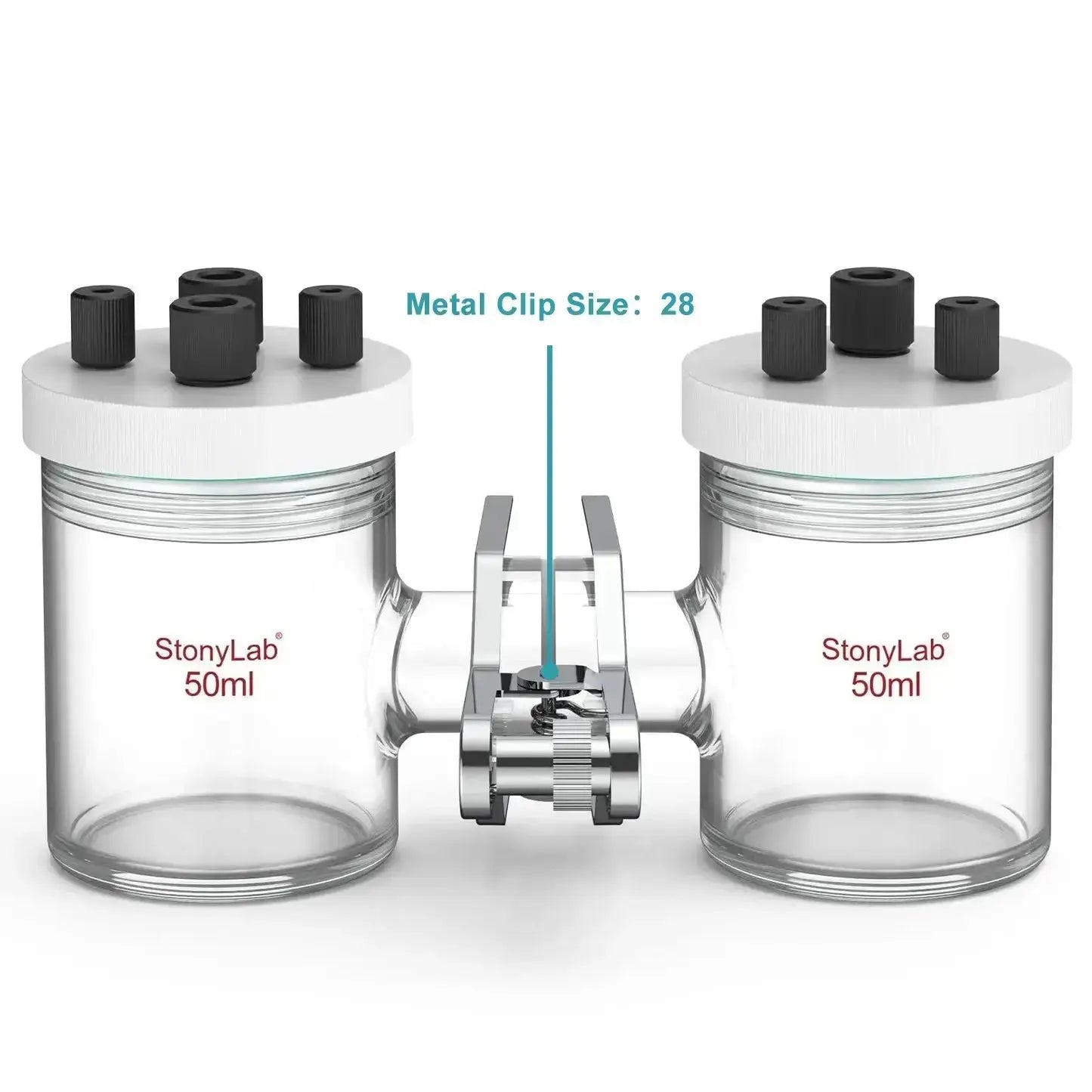 Alternative angle showing underlying build quality of StonyLab Spherical Pinch Clamp