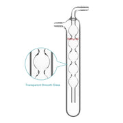 Side view and dimensional layout of the durable StonyLab Spherical Vacuum Cold Trap Bubbler