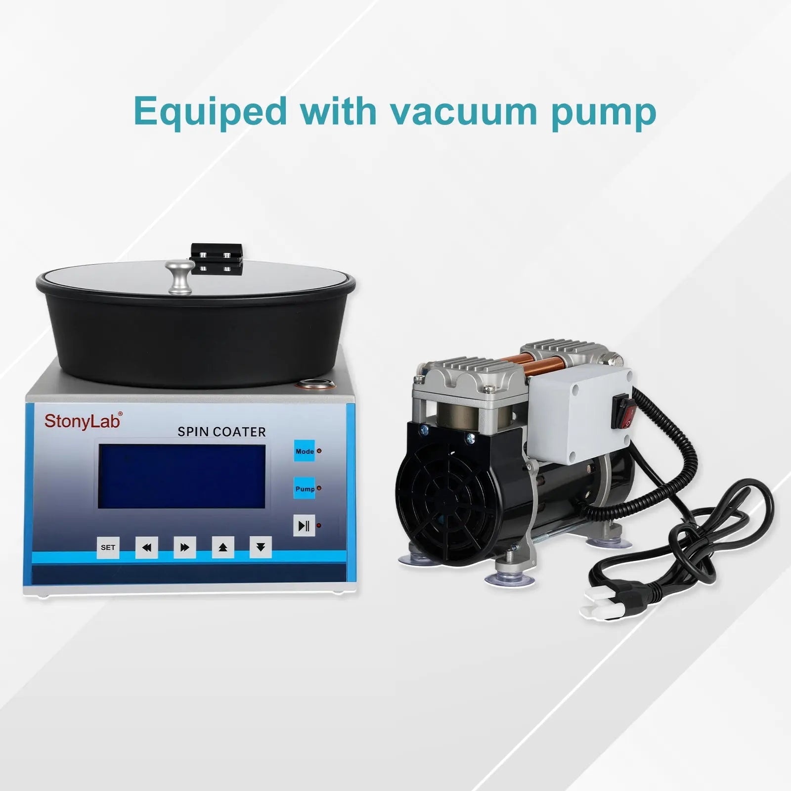 Spin Coater, Max Speed 9999 RPM, Max Acceleration 9999 RPM/S, High Precision ±1%, Max 4-Inch Substrates, 5-Step Programmable Spin Coater