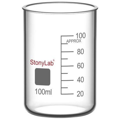 PTFE stirring shaft with foldable paddle, 7-8 mm shaft diameter, 85-400 mm length, 2-pack for laboratory mixing StonyLab