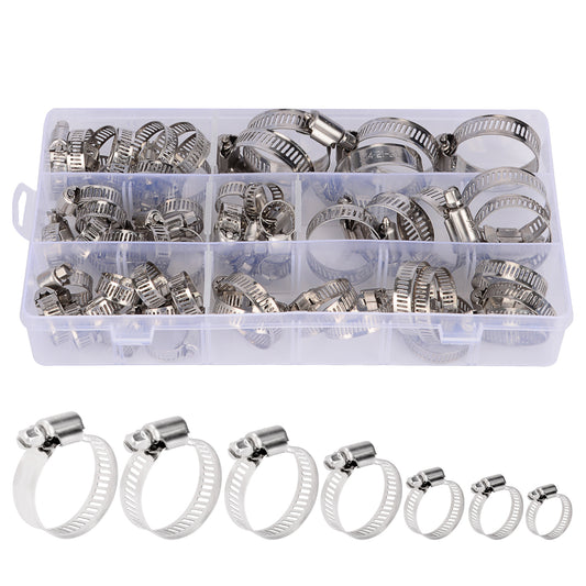 Stainless Hose Clamp Set, 60 Pcs