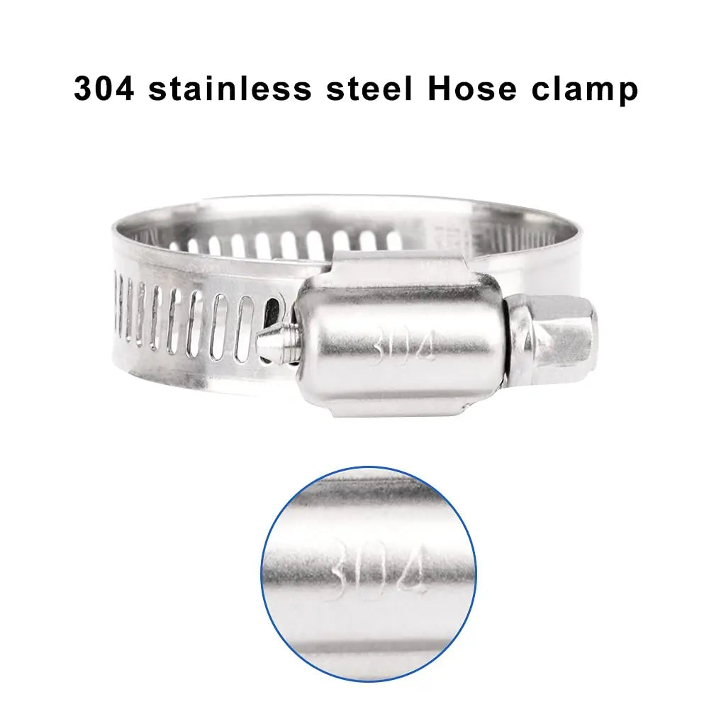 Stainless Hose Clamp Set, 60 Pcs Clamps
