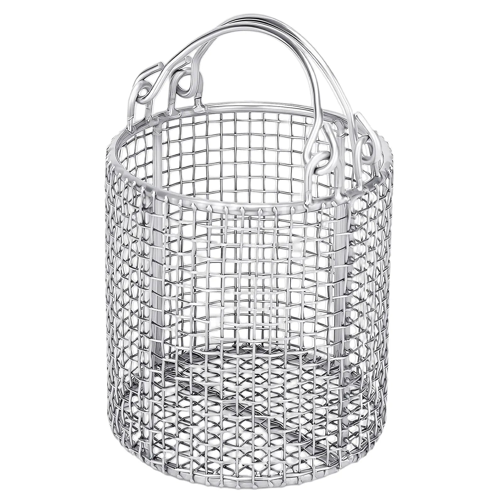 Close-up view showing the precise design and material of StonyLab 304 Stainless Steel Cleaning Baskets for Rinsing or Storing Tubes