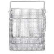 Side view and dimensional layout of the durable StonyLab 304 Stainless Steel Cleaning Baskets for Rinsing or Storing Tubes