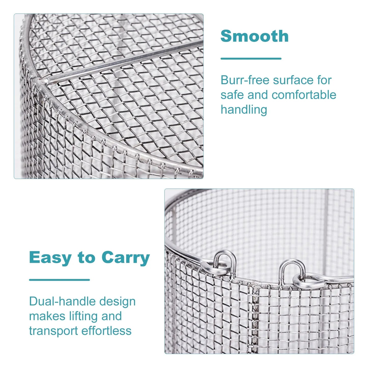 Stainless Steel Cleaning Baskets for Rinsing or Storing Tubes Lab Utensils-Washing Basket