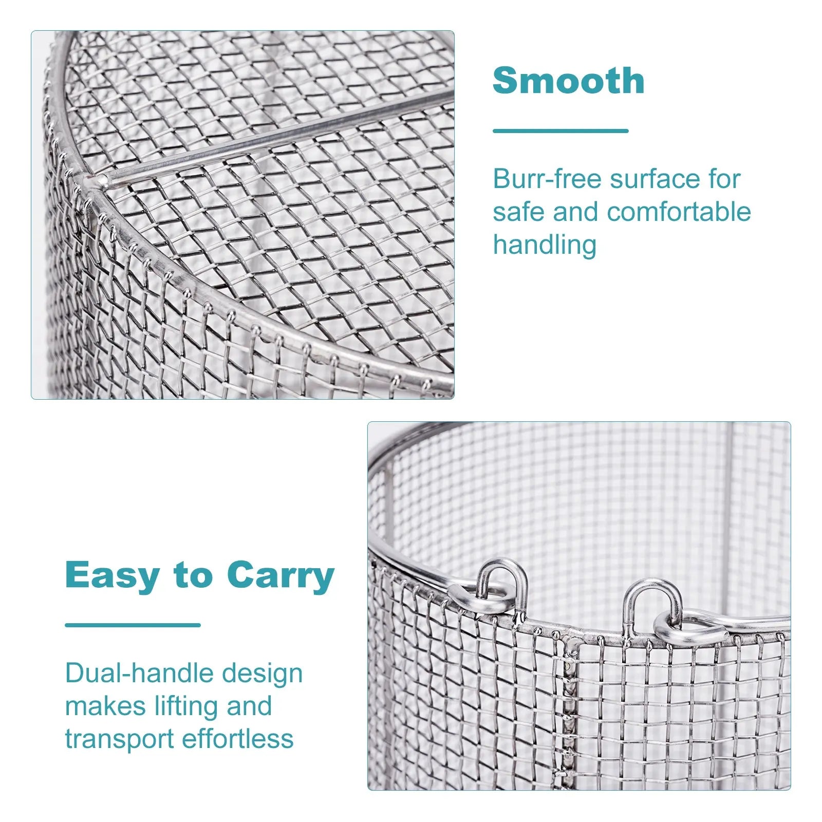 Comprehensive product view and setup components for StonyLab 304 Stainless Steel Cleaning Baskets for Rinsing or Storing Tubes
