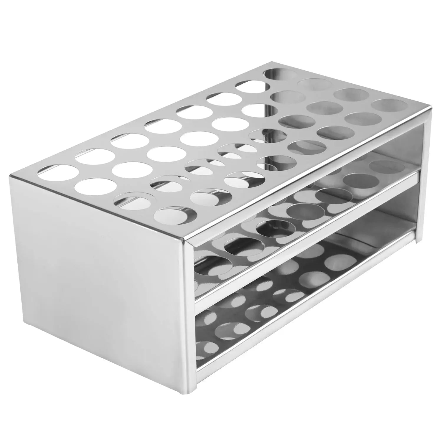 Stainless Steel Test Tube Rack, 32-Hole and 0.89 Inches Racks