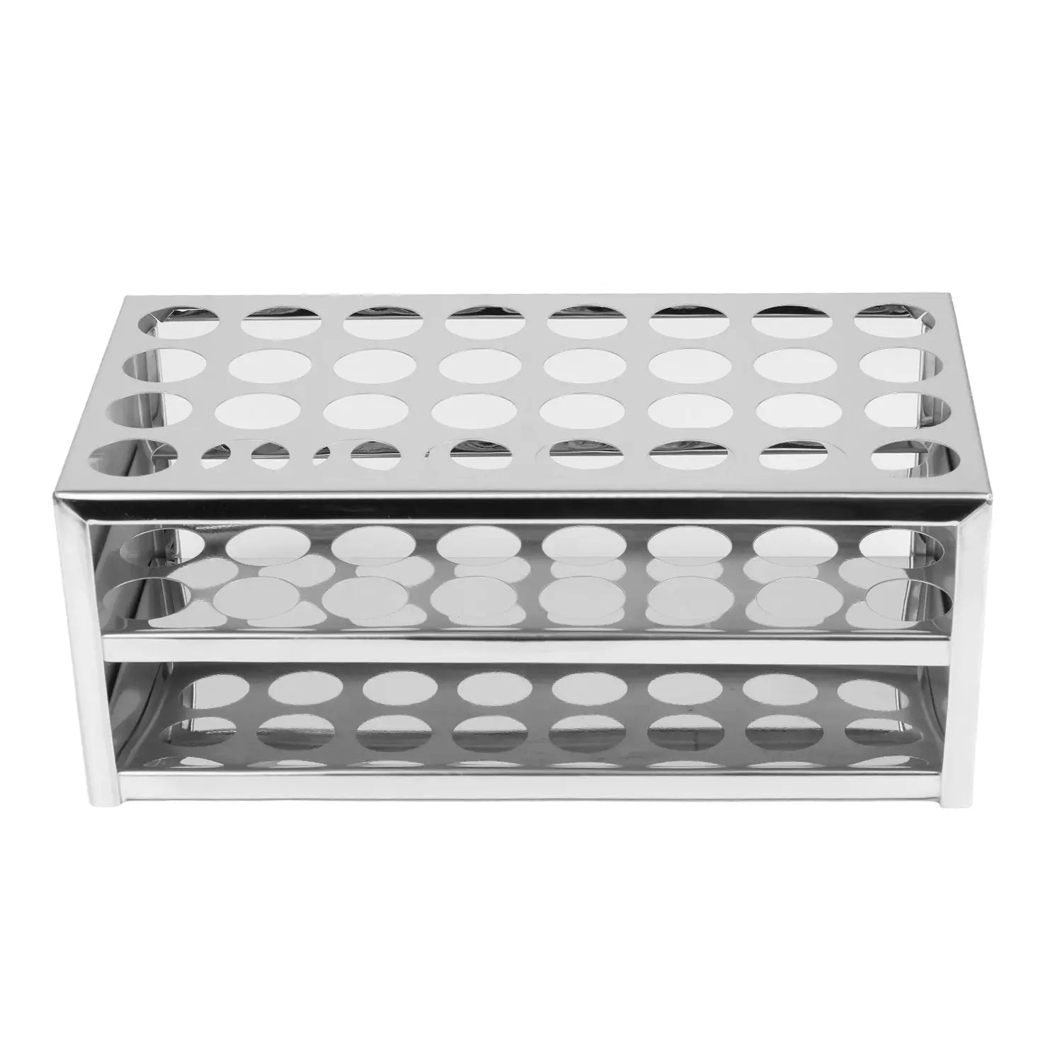 Stainless Steel Test Tube Rack, 32-Hole and 0.89 Inches Racks