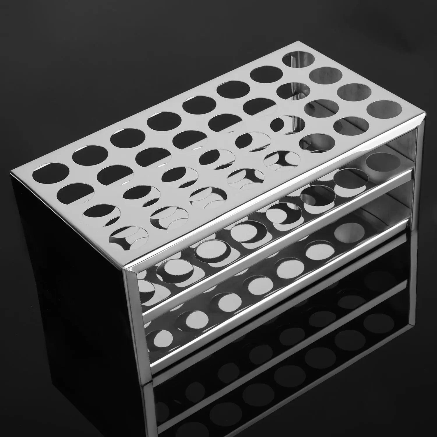 Stainless Steel Test Tube Rack, 32-Hole and 0.89 Inches Racks