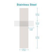 Stainless steel and nickel battery tab set for lithium-ion cell assembly 0.1 × 10 × 43 mm and 52 mm 100 pcs StonyLab