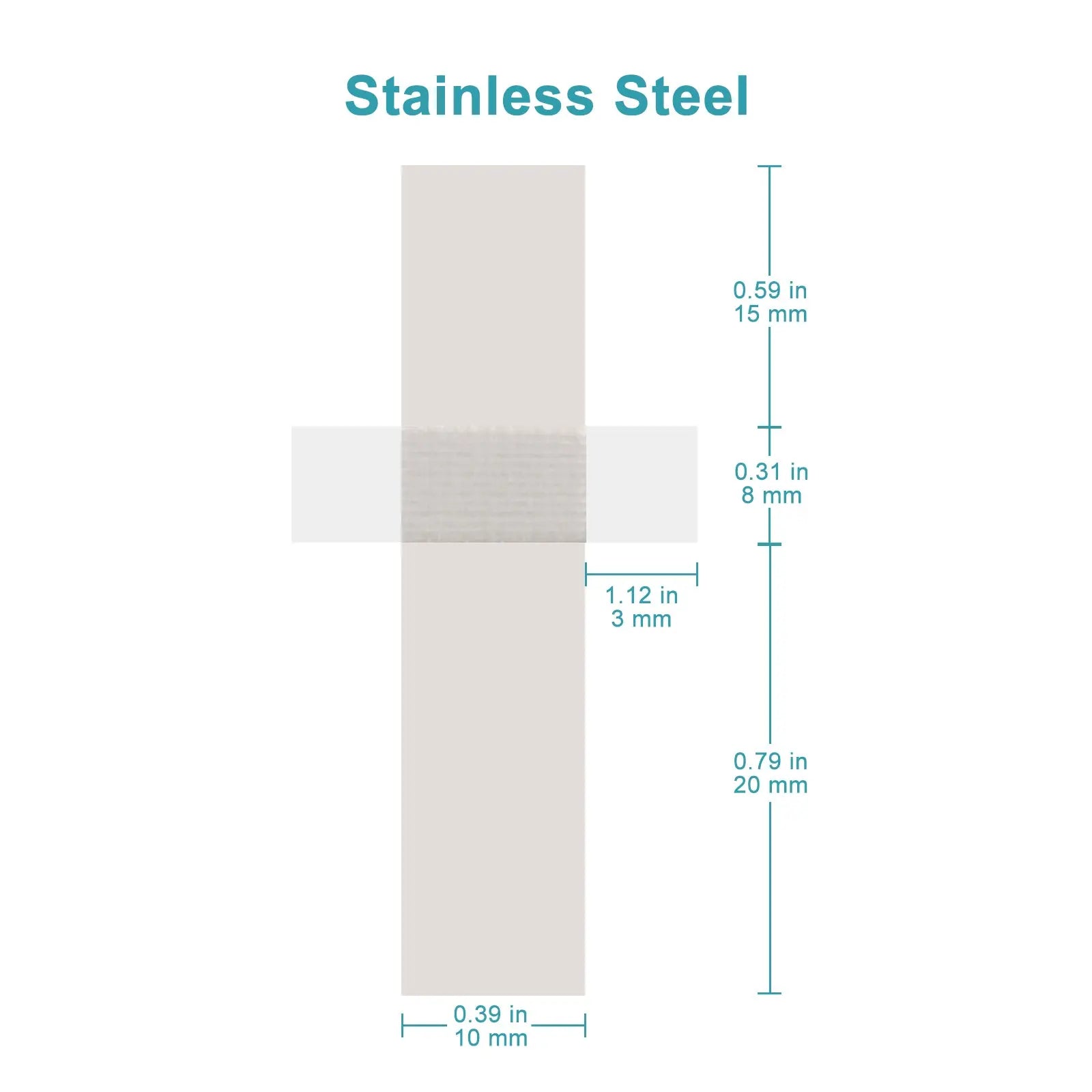 Stainless steel and nickel battery tab set for lithium-ion cell assembly 0.1 × 10 × 43 mm and 52 mm 100 pcs StonyLab