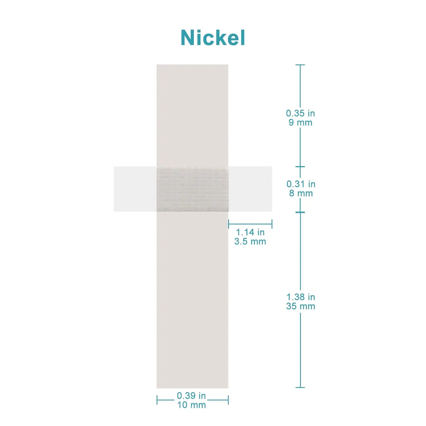 Stainless steel and nickel battery tab set for lithium-ion cell assembly 0.1 × 10 × 43 mm and 52 mm 100 pcs StonyLab