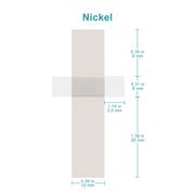 Stainless steel and nickel battery tab set for lithium-ion cell assembly 0.1 × 10 × 43 mm and 52 mm 100 pcs StonyLab