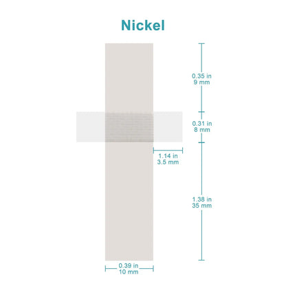 Stainless steel and nickel battery tab set for lithium-ion cell assembly 0.1 × 10 × 43 mm and 52 mm 100 pcs StonyLab