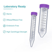 Sterile Conical Centrifuge Tubes, 15-50 ml
