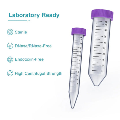 Sterile Conical Centrifuge Tubes, 15-50 ml