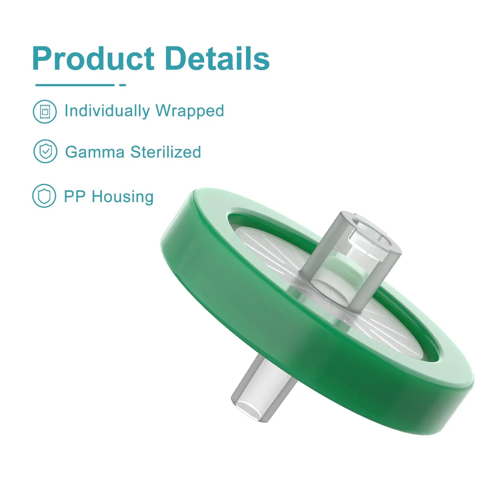 Sterile PES Syringe Filter, Low Protein Binding PES Membrane with High Flow Rate for Laboratory Filtration