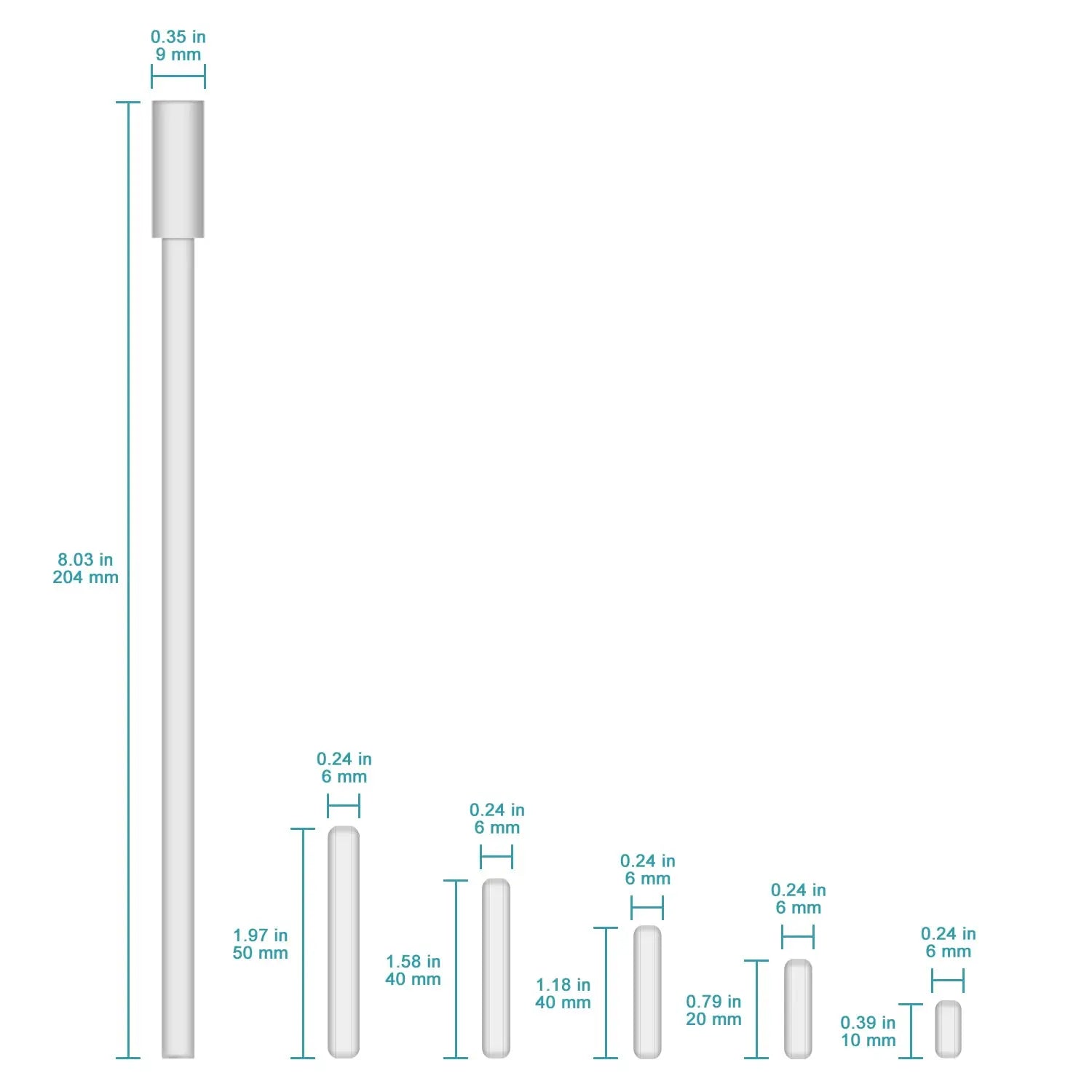 Close-up view showing the precise design and material of StonyLab Stir Bar Set