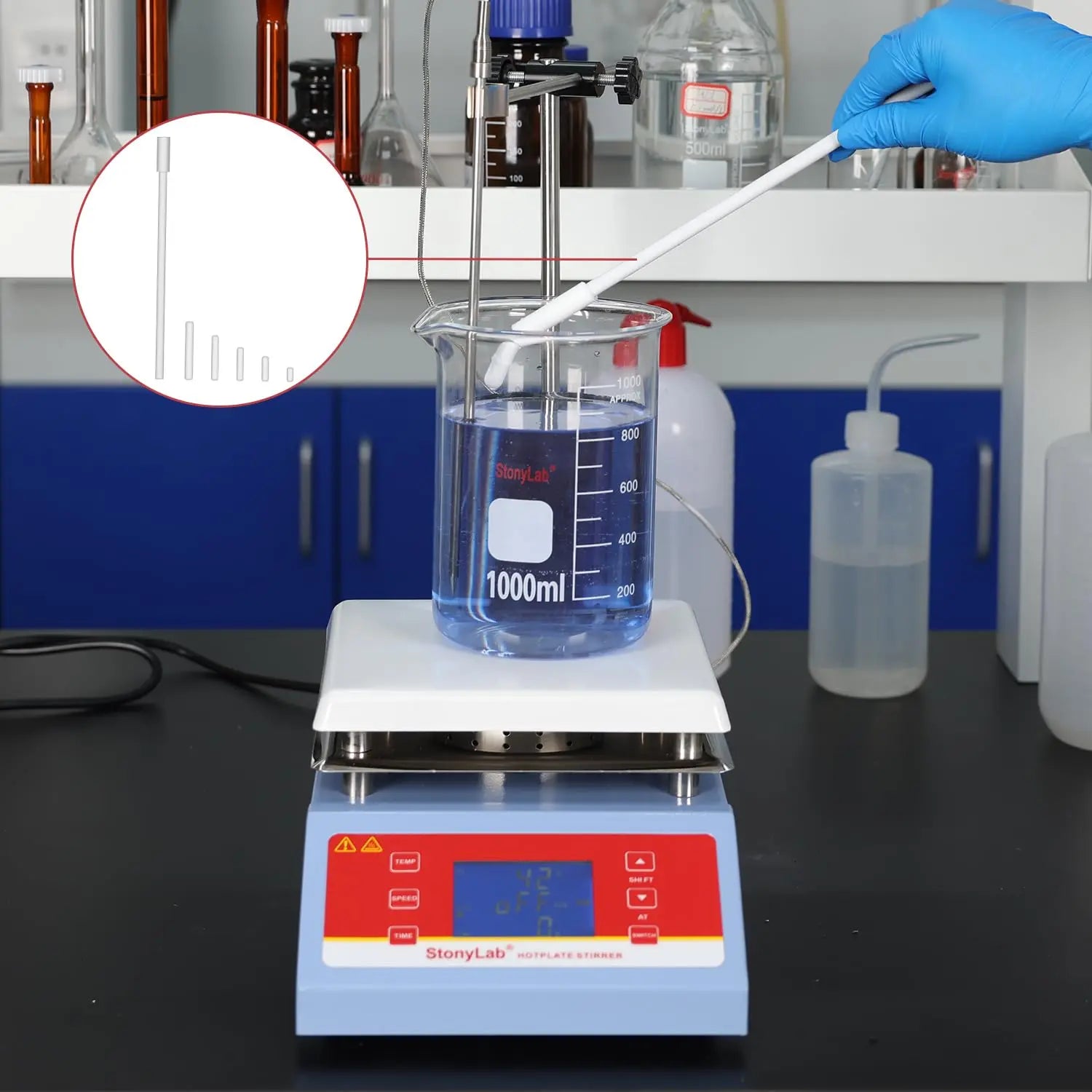 Detailed structural assembly component for StonyLab Stir Bar Set