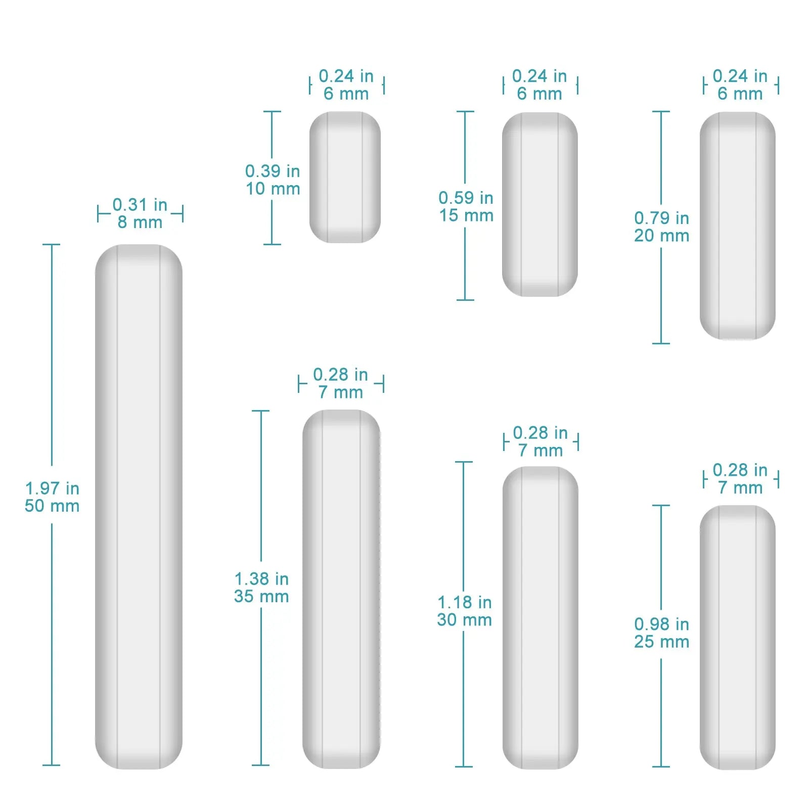 4 Agitatori Magnetici A Croce Stonylab 20x8mm - Rivestimento PTFE Per Laboratorio - Foto 10