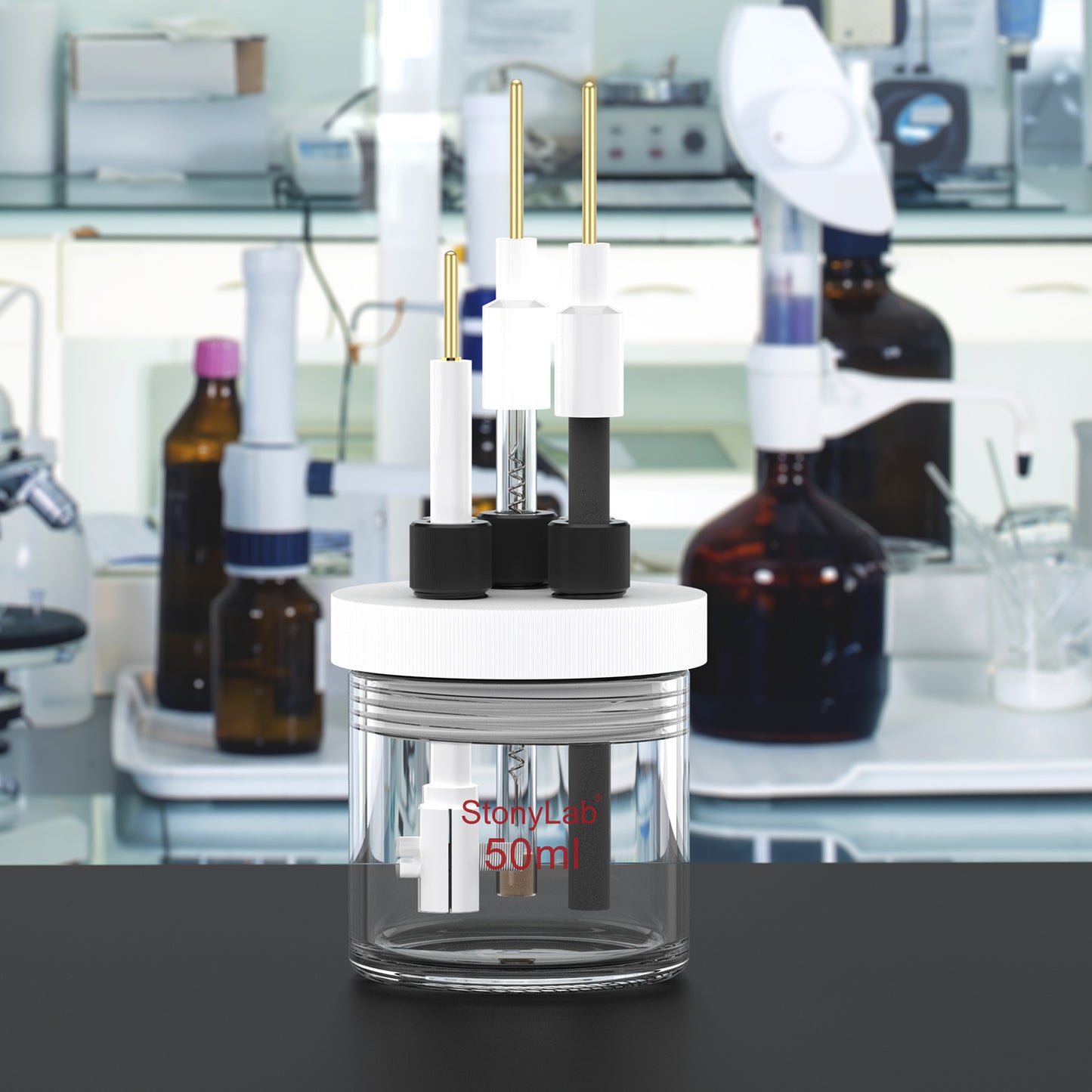 Sealed Electrolytic Cell with Two Electrodes [50-100 ml]