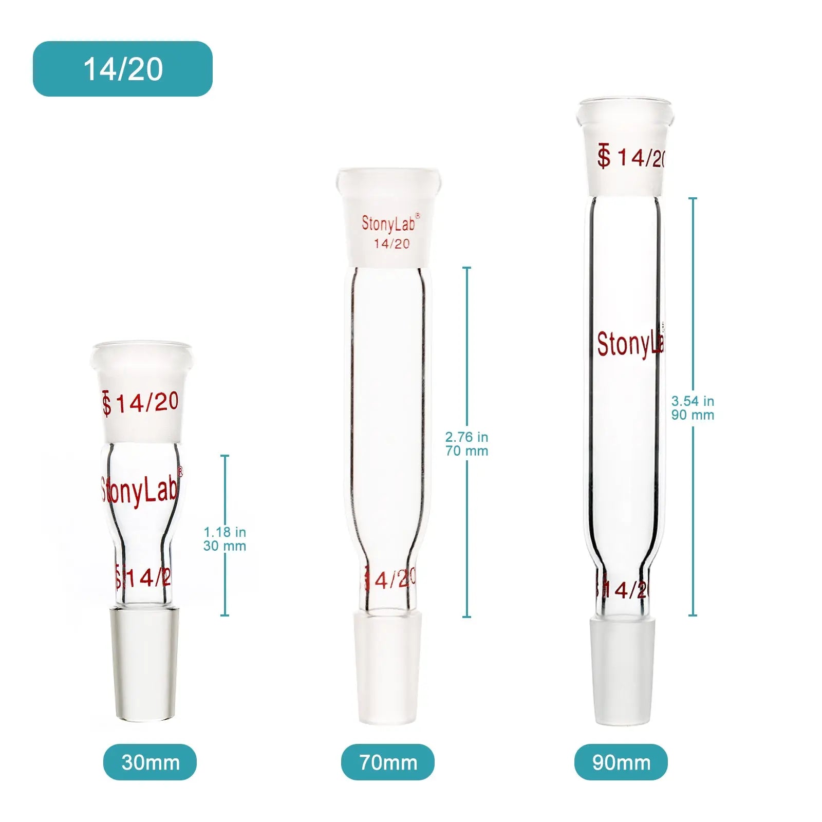 StonyLab Straight Connecting Adapter heavy duty chemical processing configuration
